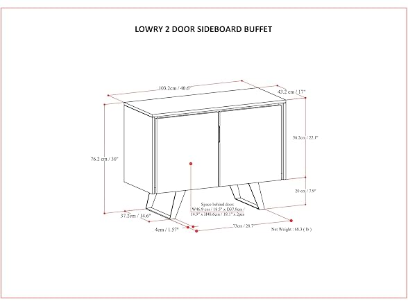 SIMPLIHOME Lowry 60" Acacia Buffet