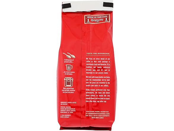 Community Coffee, Coffee and Chicory, 12oz Bag