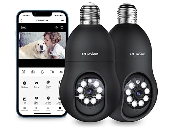 LaView 4MP Bulb Security Camera