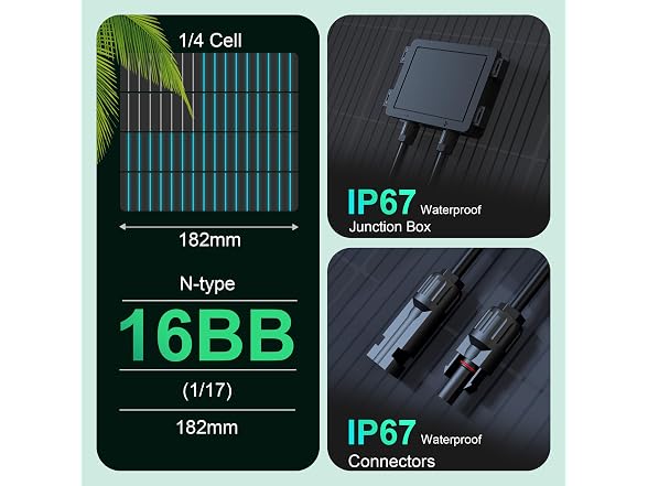 100W N-Type 12V Slim Solar Panel