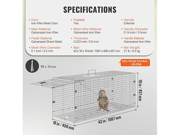 VEVOR Live Animal Cage Trap
