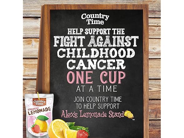 10CT Country Time Ready to Drink, Strawberry Lemonade