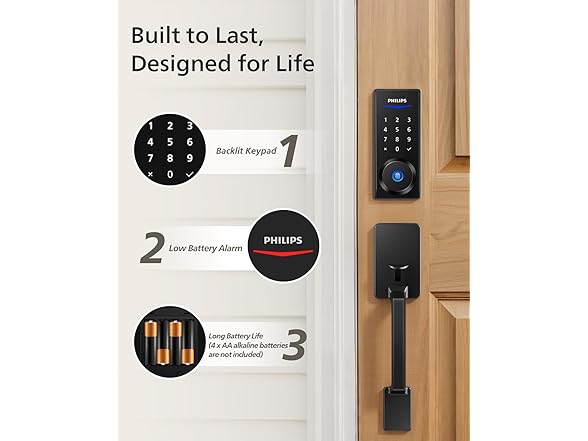 Philips 4000 Series WiFi Smart Deadbolt W/Handleset