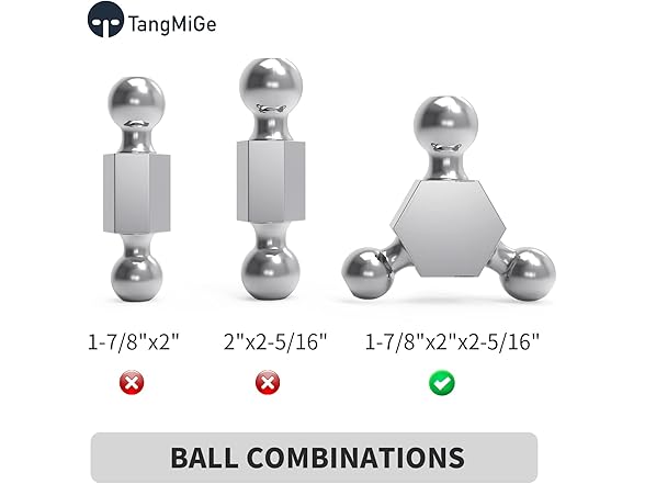 TangMiGe Adjustable Trailer Hitch Ball