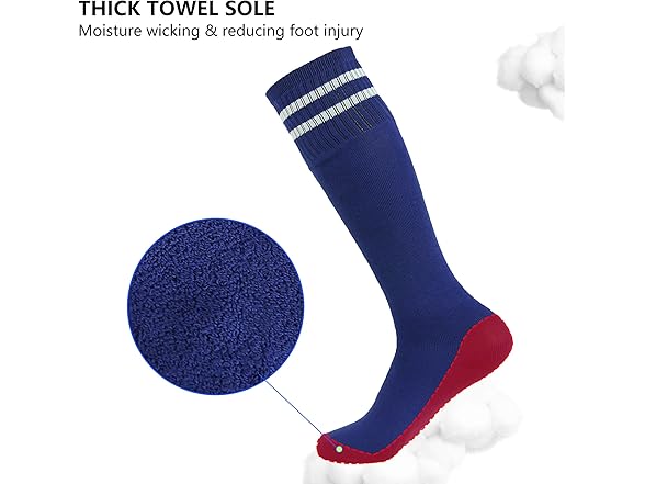 6 Pack Youth Soccer Socks