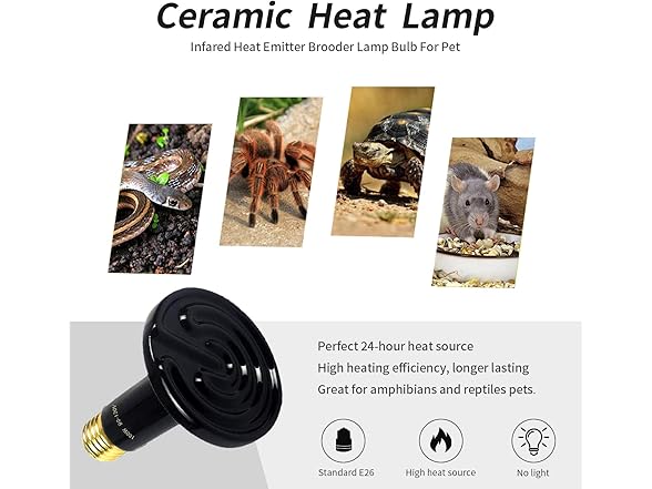 HANJION 100W Infrared Heat Lamp Bulb