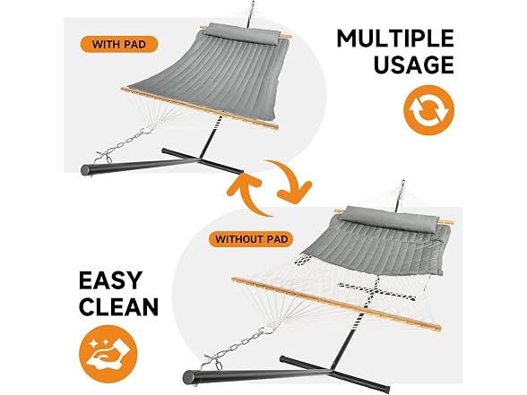 Everyfun 2 Person Outdoor Hammock with Stand