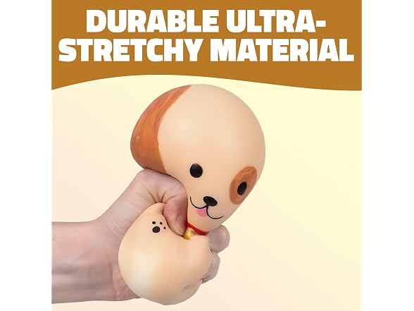 4" Squish and Stretch Dog 12ct