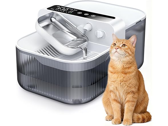 Wireless Cat Water Fountain with No Filters
