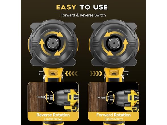 Protmex 900Ft-lbs Cordless Impact Wrench