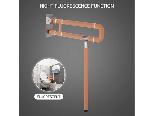 Handicap Grab Bars Toilet Rails Orange