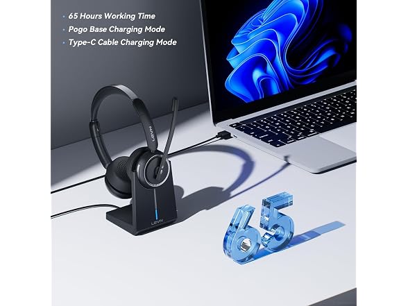 LEVN Wireless Bluetooth Headset AI NC