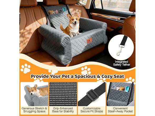 Linvivon Dog Car Seat2Dogs up to 60 lbs