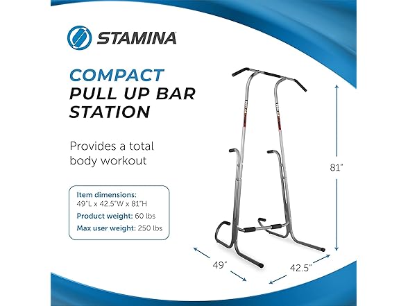 Stamina Power Tower - Dip Bar Pull Up Bar