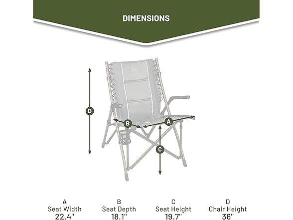 TIMBER RIDGE Bungee Folding Camping Chairs