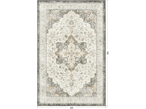Marsail 6x9 Washable Vintage Floral