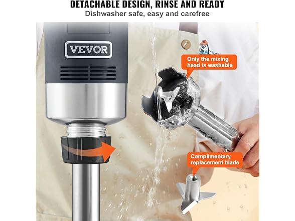 Commercial Immersion Blender, 750W 16" Heavy