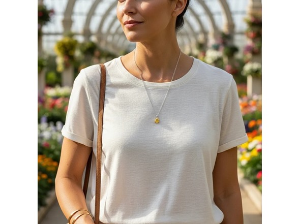 Yellow Moissanite Diamond Necklace