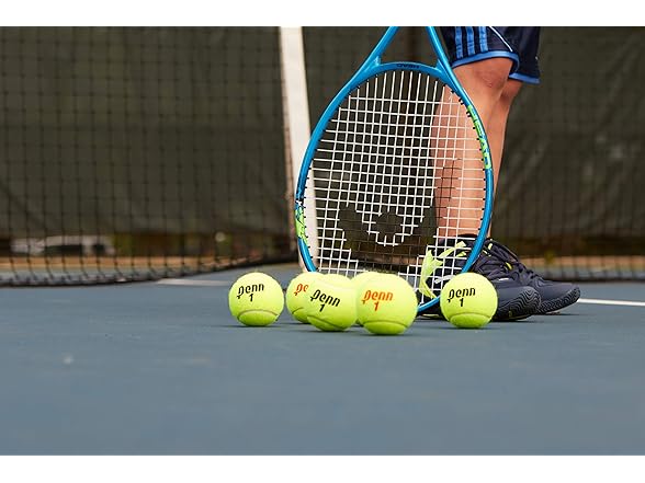 Penn Championship Tennis Balls - Regular Duty Felt Pressurized Tennis Balls - 1 Can, 3 Balls (Open Box)