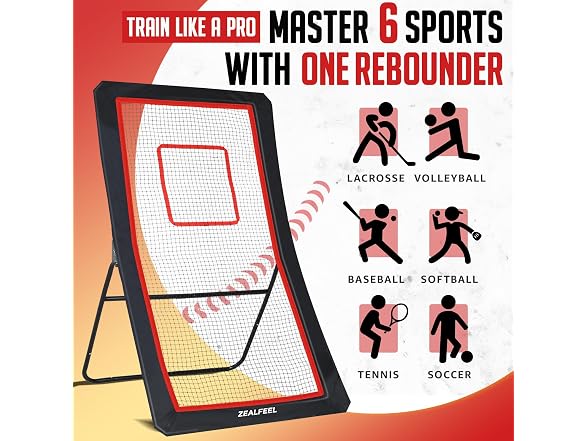 ZEALFEEL Lacrosse Rebounder 4x6FT