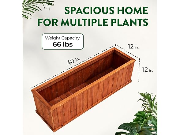IDZO Wooden Window Box 40 in