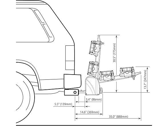 INNO Tire Hold Hitch Mount Platform Rack