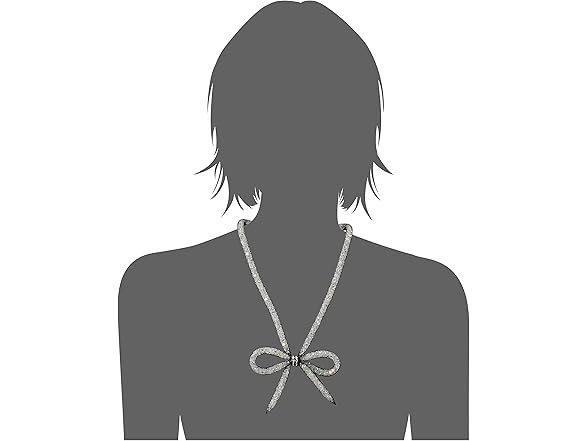 Betsey Johnson Mesh Bow Necklace, 16"