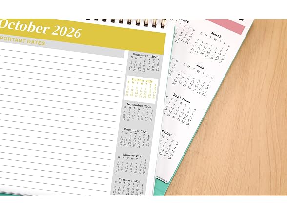 Lemome Home 2026-2027 Desk Calendar