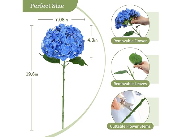 NINTYNINE Hydrangea Artificial Flowers