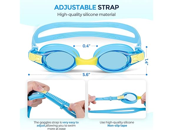 Portzon Unisex-kids swim goggles,Anti Fog