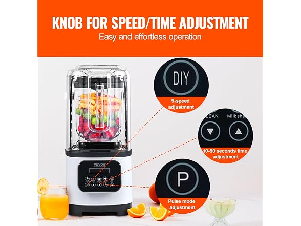 Professional Blender with Shield White