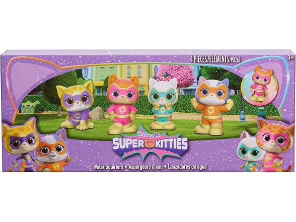 Disney Jr. SuperKitties Water Squirters 4-Pack Set
