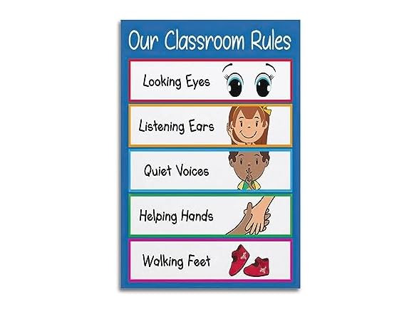 Preschool Classroom Rules Poster