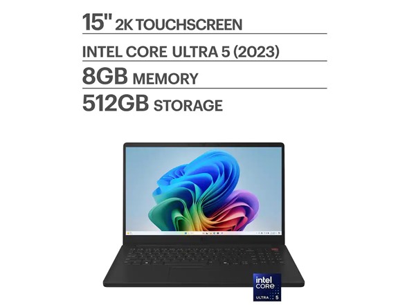 LG Gram 15" Touch Ultra 5 115U 512GB Laptop