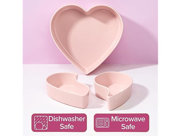 Paris Hilton Iconic Ceramic Stoneware Heart Serving Dish Set