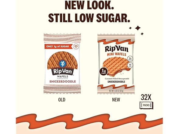 32pk Rip Van Wafels Snickerdoodle Mini Stroopwafels