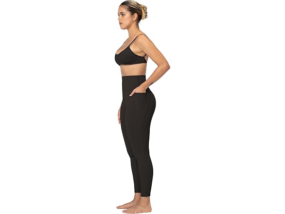 Sunzel Womens Leggings 25in L Brown W/pockets