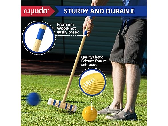 6-Player Croquet Set Lawn Game w/ Bag