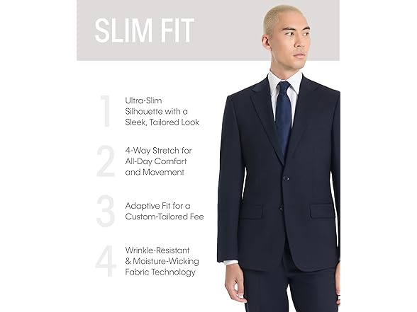 Calvin Klein Men Slim Suit Separates | Wool Pants