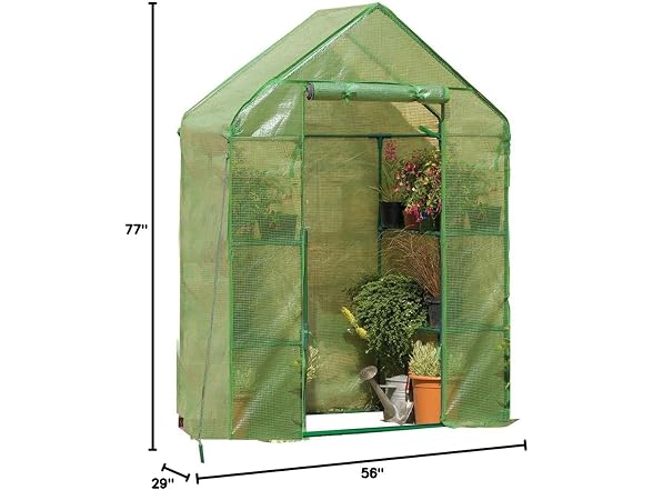 Gardman 7620 Greenhouse, Walk-in, Green