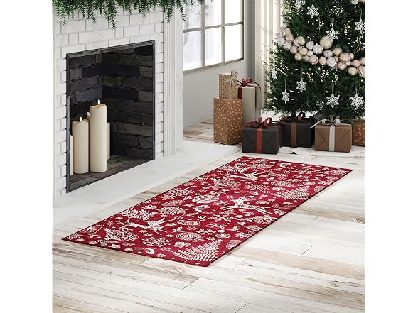 Gertmenian Holiday Runner 2x6 Cheer Red