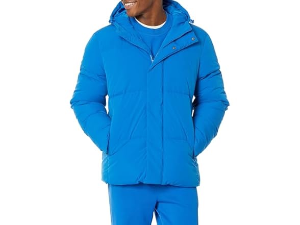 Amazon Essentials Mens Hooded Puffer Coat
