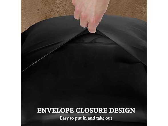 BHZ Black Satin Goose Feather Queen Pillow