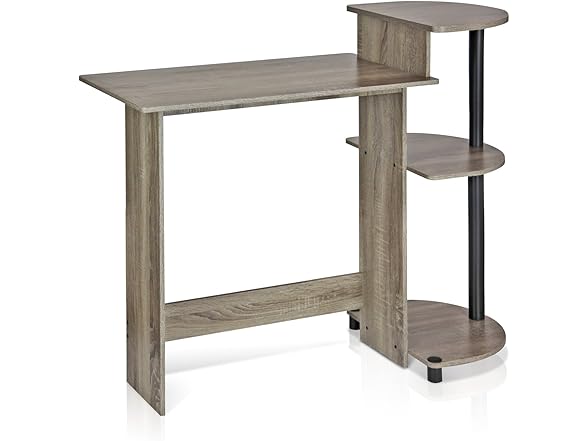 Furinno Compact Computer Desk with Shelves