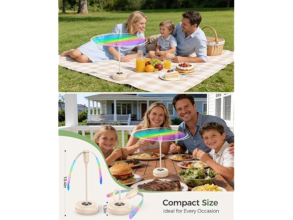 TriPole Rechargeable Fly Fan Table LED