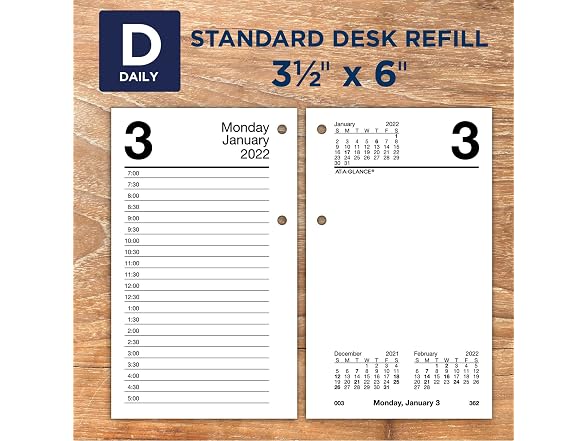 2022 Daily Desk Calendar Refill