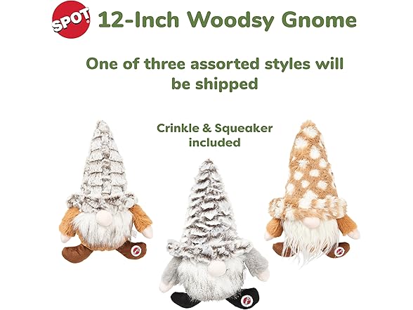 SPOT Woodsy Gnome Dog Toy