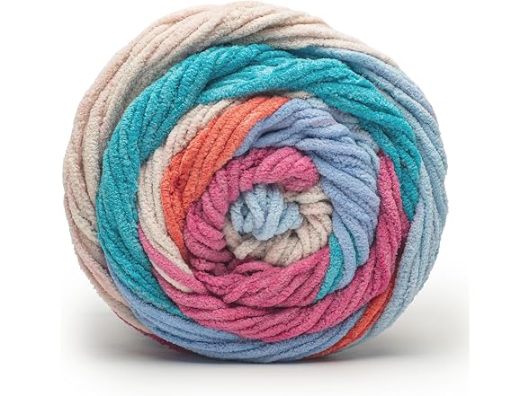 Bernat Polyester Yarn (300g/10.5oz, 220 Yards) - Beach Towel Color