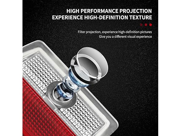TFSOTLY  2 Pcs Non-Fading Car Door LED Logo Light