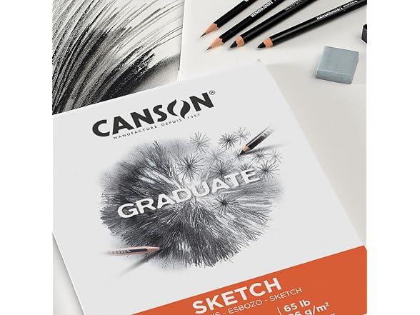 Canson Graduate Sketch Pad, Foldover, 11x14 inch, 40 Sheets